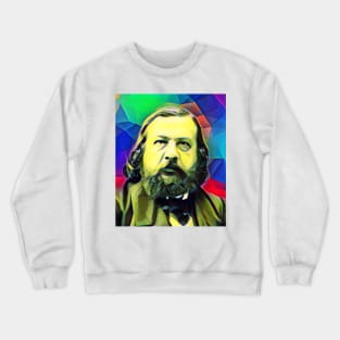 Theophile Gautier Colourful Portrait | Theophile Gautier Artwork 7 Crewneck Sweatshirt